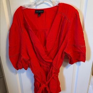 Lane Bryant Vibrant Red Blouse
